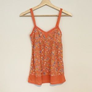 American Eagle Orange Floral Tank